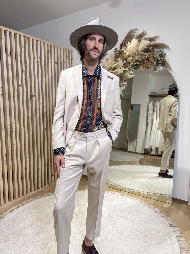 Boho Hochzeitsanzug Vintage für Bräutigam